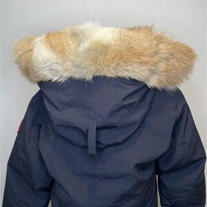 Genuine Coyote Fur Ruff Collar Trim Canada Goose with Button Loops 24 inch US